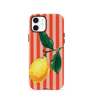 iPhone 11 Vorian Çift Katmanlı MagSafe Kılıf Sicilian Lemon Red Stripe