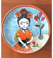 Loya Handmade - "Frida" Desenli Dekoratif Çini Tabak