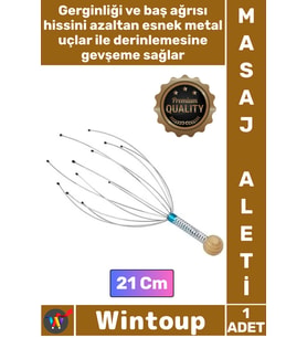 #MasajAleti Ergonomik Stres Giderici Rahatlatıcı Kan Dolaşımı Artıran Şık Metal Tel Kafa Masaj Aleti