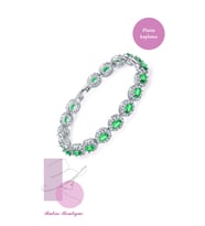 Rubin Boutigue Aaa+ Kalite Zirkon Platin Kaplama Ithal Bileklik 100