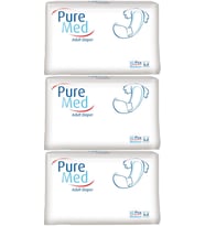 Puremed Yetişkin Bezi Bel Bantlı Tekstil Yüzey M - Orta - Medium 90 Adet (3PK*30)