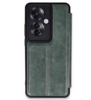 Newface Oppo Reno 11F Kılıf Flip Cover - Koyu Yeşil