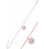 Söğütlü Silver Gümüş rose zirkon taşlı kartanesi bileklik