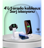 İphone, Apple Watch Ve Airpods İle Uyumlu 4'ü 1 Arada Şarj Ünitesi - Tüm Apple Cihazları Tek Noktada