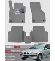 BMW 3 SERİSİ E46 (1997-2006) Uyumlu EVA Paspas Tam Set–Araca Özel,Su Geçirmez,Kolay Montaj