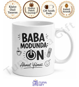 Baba Modunda Yazılı Komik Kupa Bardak Babalar Günü Özel Hediye