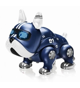 Robot Köpek Sesli Işıklı ve Yürüyen Akıllı Köpek Oyuncak (Mavi)
