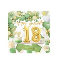 18 YAŞ KÜF YEŞİLLİ ZİNCİR BALON SET