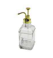 KARE CAM ŞİŞE - ŞEFFAF SIVI SABUNLUK 500ML POMPA - MUSLUK AYRIK MODEL BAŞLI (5680)