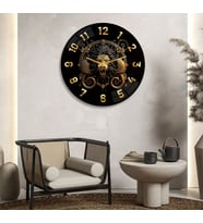 Aslan Burcu Cam Saat - 60 cm