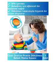 Premium Seri BPA Free Zararsız Pratik Kolay Temizlenir Eğlenceli Dökülmez Tasarım Bebek Mama Kasesi