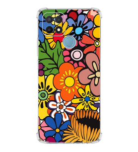 PrintiFy Oppo A15S Uyumlu Retro Color 2 Baskılı Şeffaf Köşe Korumalı Antişok Kılıf