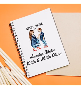 Anneler Günü Tasarımlı Defter Kişiye Özel
