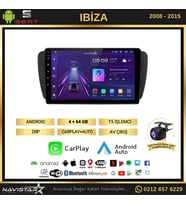 Seat Ibiza 4GB + 64GB 2008-2015 Model Android 13 Kablosuz Carplay Navigasyon Multimedya Sistemi