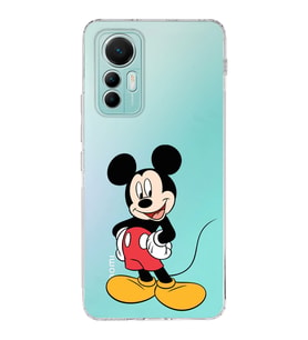 Xiaomi Mi 12 Lite Uyumlu Kapak Mickey Mouse Tasarımlı Şeffaf  Silikon Kılıf