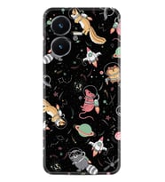Vivo Y22S Kılıf Silikon Desen Özel Seri Planet Animals 1771