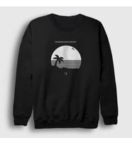 Presmono Unisex Siyah Wiped Out The Neighbourhood Sweatshirt 176568tt