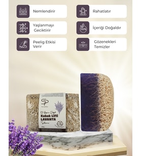 Pure and Shine EL YAPIMI DOĞAL KABAK LİFLİ LAVANTA SABUNU