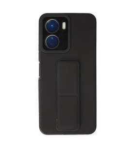 Vivo Y16 Kılıf Mega Standlı Silikon - Siyah