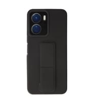 Vivo Y16 Kılıf Mega Standlı Silikon - Siyah