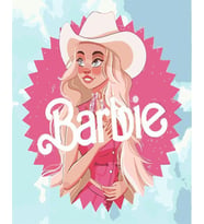 Barbiee Sayılarla Boyama Seti 40x50 cm  (Tuvale Gerili)