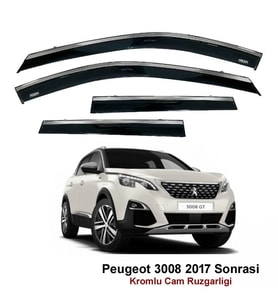 Peugeot 3008 Kromlu Cam Rüzgarlığı Niken 2017 Sonrası