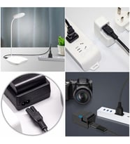Radyo TV Laptop Teyp PS3 PS4 XBOX Lamba Kamera Adaptör Yazıcı Güç Kablosu 2 pin Kablo (Siyah)