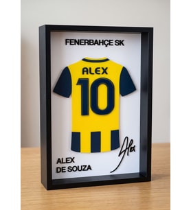 Alex de Souza 10 Numaralı Özel Tasarım 3D Kabartmalı Futbol Dekoratif Tablo