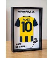 Alex de Souza 10 Numaralı Özel Tasarım 3D Kabartmalı Futbol Dekoratif Tablo