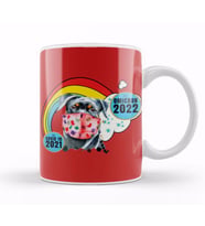 sarcasm funny vintage DOG saying covid hi omicron virus 2022 Kupa Bardak Porselen