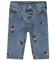 Civil Baby Çiçek Nakışlı Straight 6-18 Ay Pantolon - Mavi