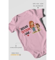 Bekar Teyzem Var! Kısa Kollu Bebek Body %100 Pamuk