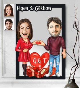 Kişiye Özel 3D  Ahşap Tablo Sevgililer Günü Hediyesi 30x40 -8