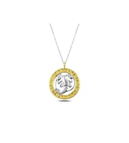 Gümüş Gold Yengeç Burcu Kolye CSR2183107
