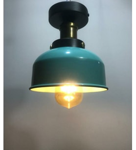 MYLİGHTS  RETRO RUSTİK  TURKUAZ  PLOFONYER TAVAN AVİZE ARMATÜR (Siyah)