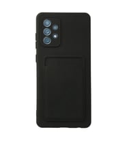 Samsung Galaxy A72 Kılıf Kelvin Kartvizitli Silikon - Siyah