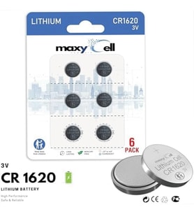 Maxycell 6 Adet  CR1620  Düğme Pil 3V  DL1620 ECR1620