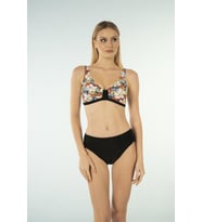 Estiva Desenli Luplu Toparlayıcı Bikini Takımı - Çiçek