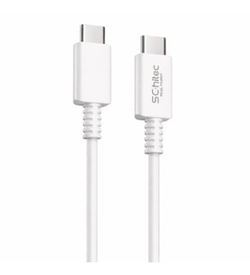 SChitec 60W Type-C to Type-C Data ve Hızlı Şarj Kablosu Telefon, Tablet, Laptop Uyumlu Beyaz SK006