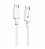 SChitec 60W Type-C to Type-C Data ve Hızlı Şarj Kablosu Telefon, Tablet, Laptop Uyumlu Beyaz SK006