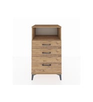 Hyperion Komodin Tek Raflı 3 Çekmeceli 60x44x106 Çam-Çam