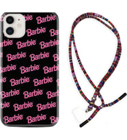 Apple iPhone 11 12 13 Mini Kılıf Boyun Asklı Rasta Silikon Barbie 1404