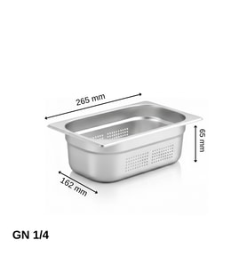 ÜRET Delikli Gastronom Küvet GN 1/4 65 mm 1,8 lt