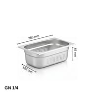 ÜRET Delikli Gastronom Küvet GN 1/4 65 mm 1,8 lt