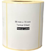 90X70 Mm Termal Etiket, Barkod/Adres/Kargo Termal Etiketleri, Zebra Diğer Yazıcılarla Uyumlu