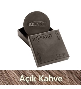 Fixbeard Sakal & Bıyık Dolgunlaştırıcı Pudra 14 Gr - Seyrek Sakal, Bıyıklar için Pudra - Fixbeard Suda Çıkmaz - Açık Kahve