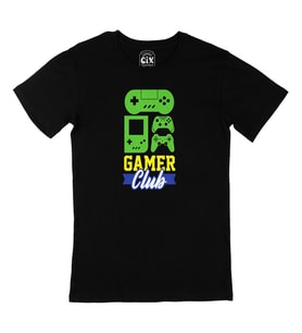 Mavi Gamer Club Siyah Tişört