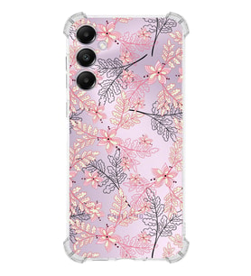 PrintiFy Samsung A05s Uyumlu Köşe Korumalı Floral Kırmızı Tasarımlı Şeffaf Silikon Kılıf