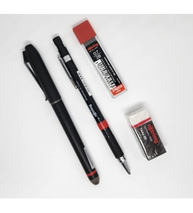 Rotring Ofis Seti Visumax 0.7 Uçlu Kalem + Roller Siyah Uç + Silgi Seti