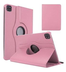 Apple iPad Air 10.9 2020 Fuchsia Dönebilen Standlı Kılıf (Açık Pembe)